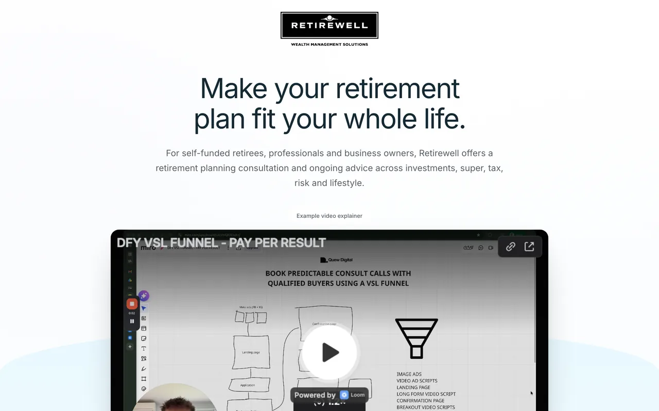 Landing page preview